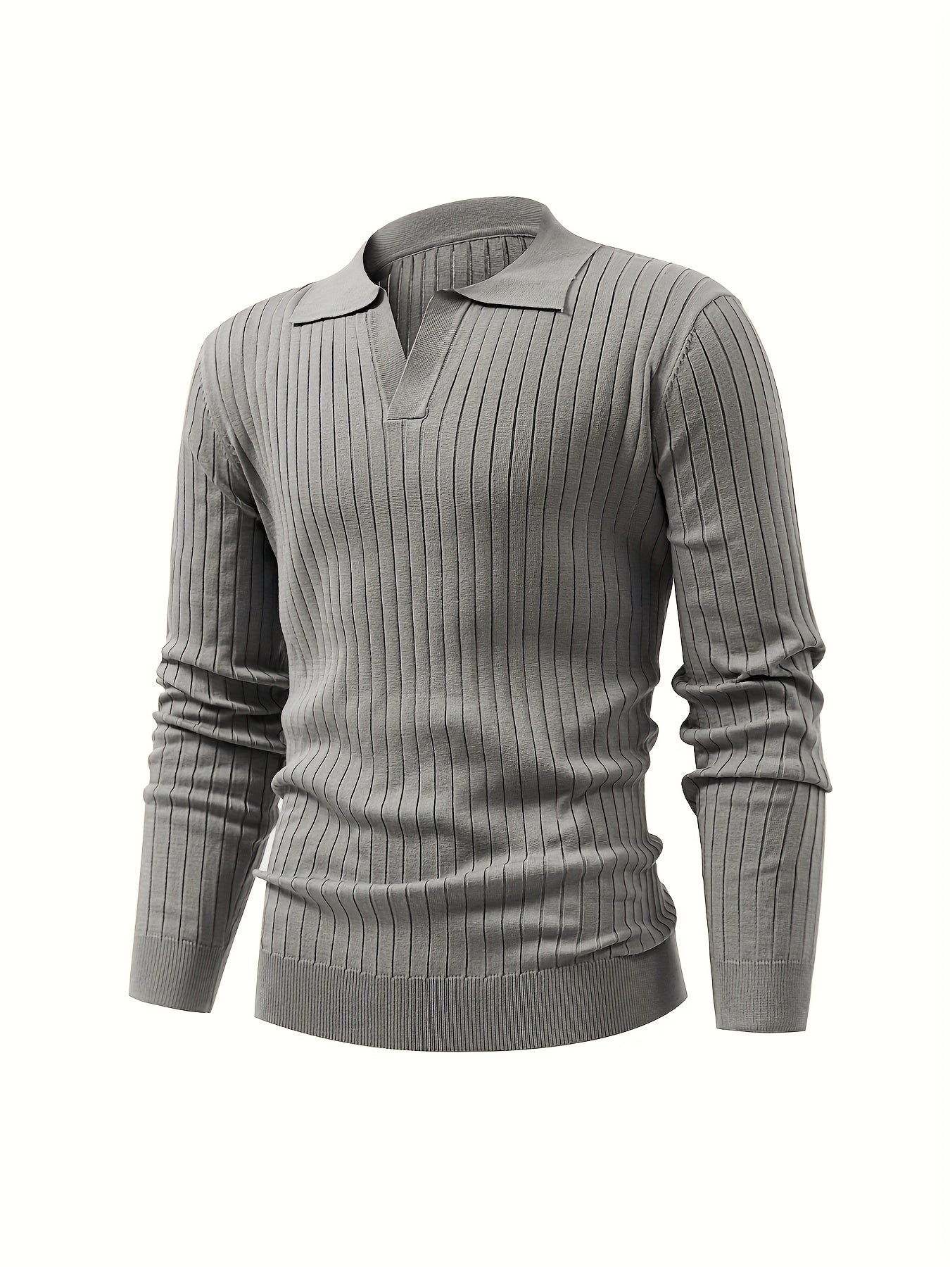 Casual V-Ausschnitt Herrenpullover – Ideal für Kühle Jahreszeiten