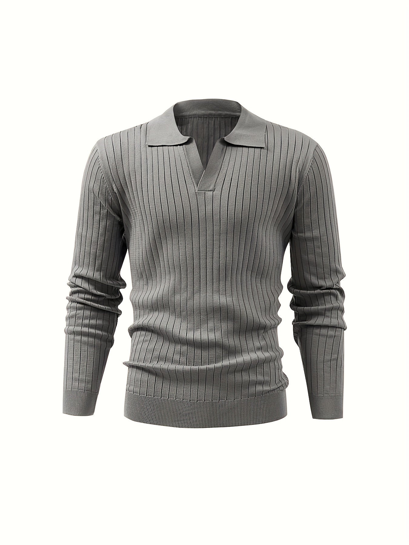Casual V-Ausschnitt Herrenpullover – Ideal für Kühle Jahreszeiten