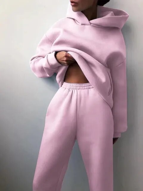Trendiges und Bequemes Damen-Set mit Hoodie und Jogginghose
