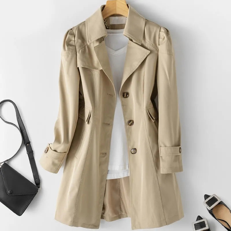 Schicker Midi-Trenchcoat für Damen – Ihr Perfekter Begleiter