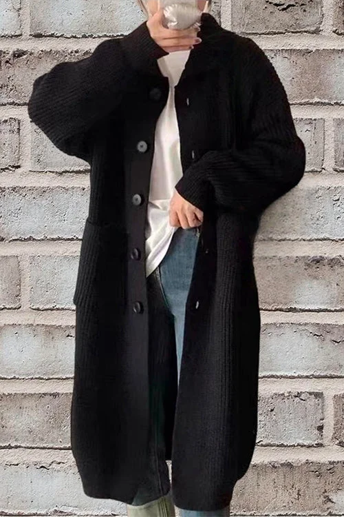 Gemütlicher Damen-Cardigan mit Knopfleiste, Kragen und Vielseitigen Taschen