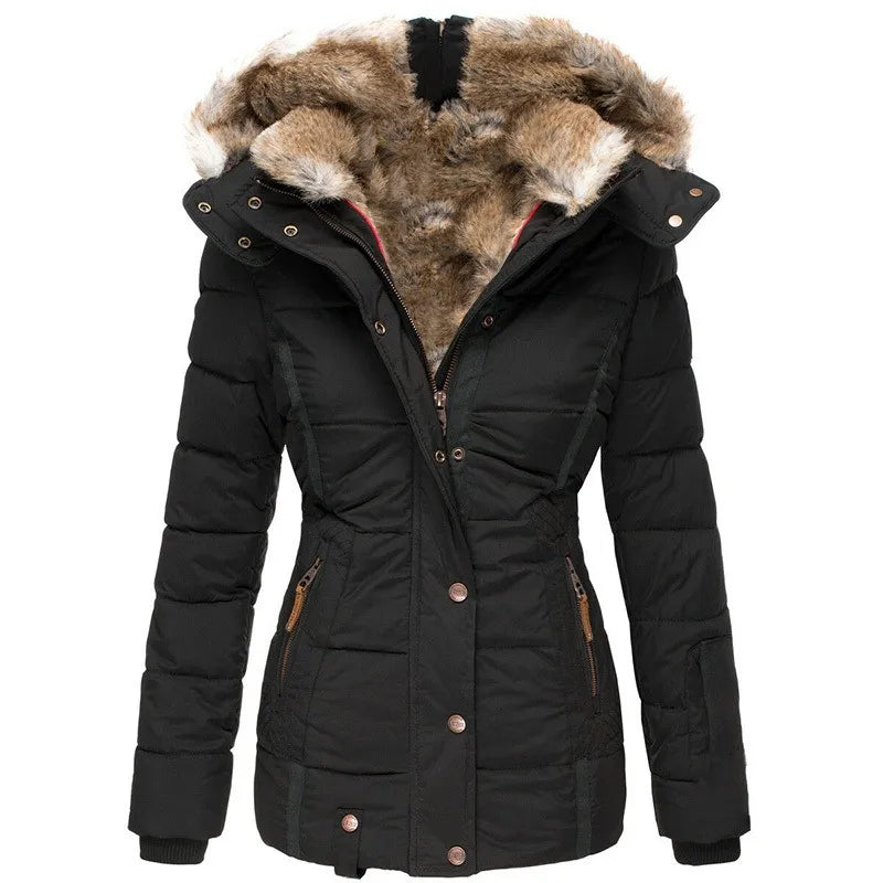 Stilvolle Damenjacke mit Kapuze für Herbst und Winter