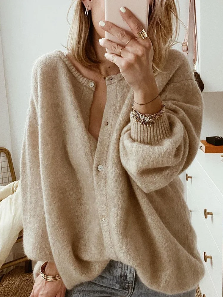Vielseitiger Damen-Cardigan in Einfarbigem Design für Jede Jahreszeit