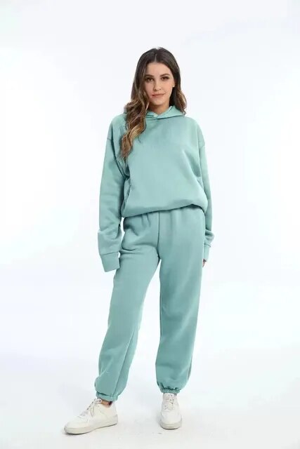 Trendiges und Bequemes Damen-Set mit Hoodie und Jogginghose