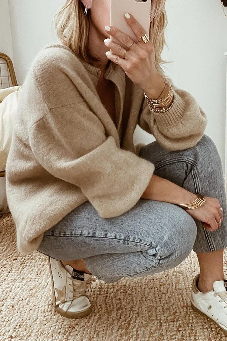 Vielseitiger Damen-Cardigan in Einfarbigem Design für Jede Jahreszeit
