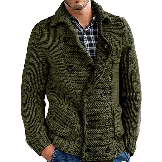 Eleganter Herren-Cardigan mit Knopfleiste – Ideal für den Herbst