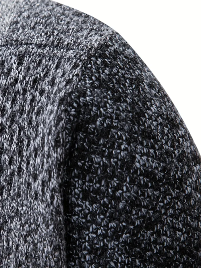 Modischer Herren Cardigan mit Retro-Karomuster und Stehkragen – Ideal für die Kalte Jahreszeit