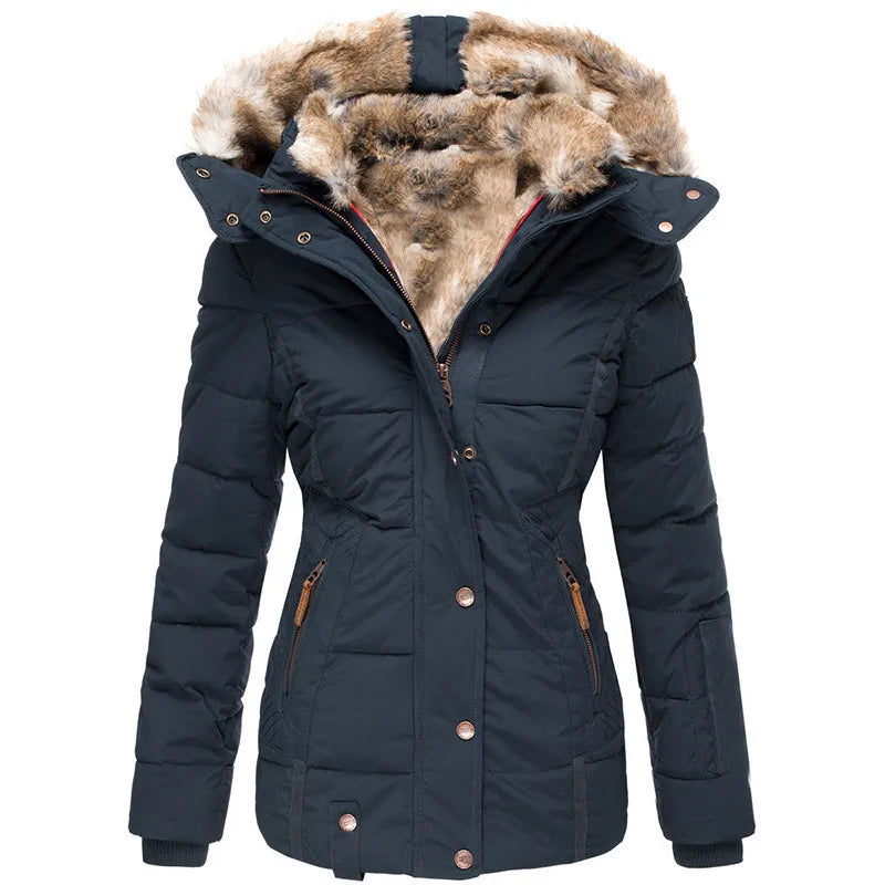 Stilvolle Damenjacke mit Kapuze für Herbst und Winter