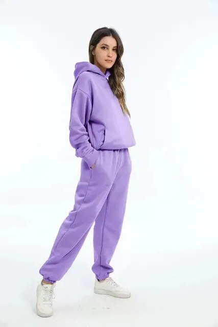 Trendiges und Bequemes Damen-Set mit Hoodie und Jogginghose