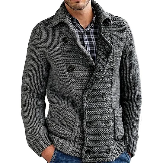 Eleganter Herren-Cardigan mit Knopfleiste – Ideal für den Herbst