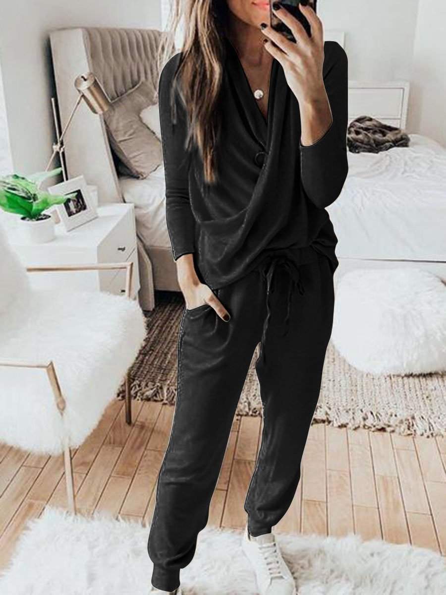Modischer Damen-Langarm-Jumpsuit für Alltag und Freizeit