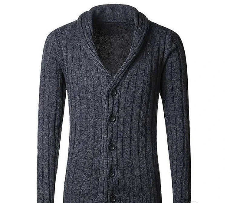 Lange Ärmel Herren Cardigan – Eleganter Mantel für den Alltag