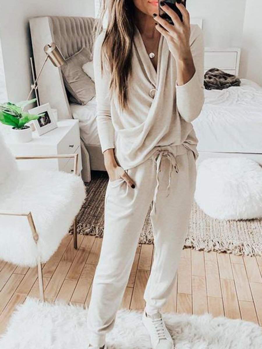 Modischer Damen-Langarm-Jumpsuit für Alltag und Freizeit