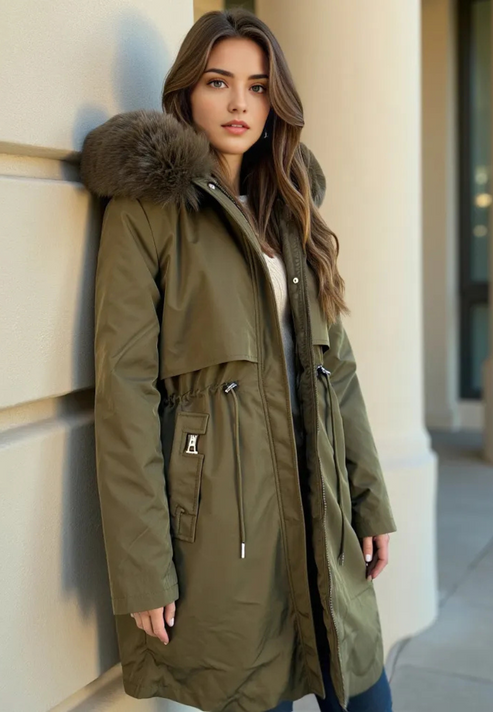 Eleganter Damenparka mit Zeitgemäßem Stil für Winterliche Tage