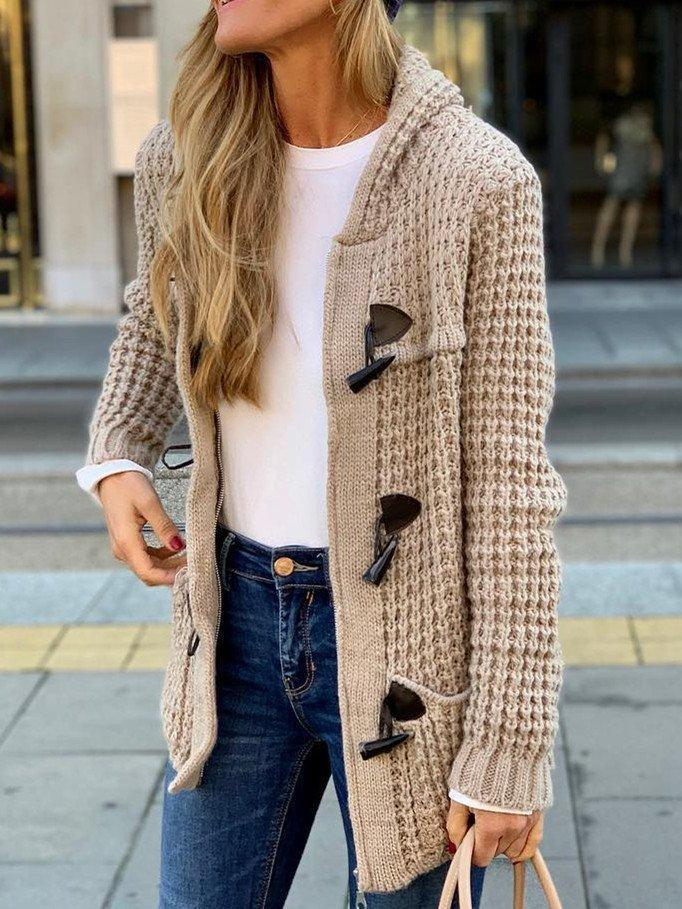 Damenjacke in Einfarbigem Design – Komfortabel und Lässig