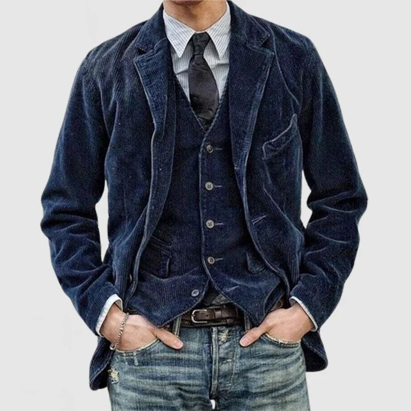 Vintage-Reversjacke aus Cord für Herren