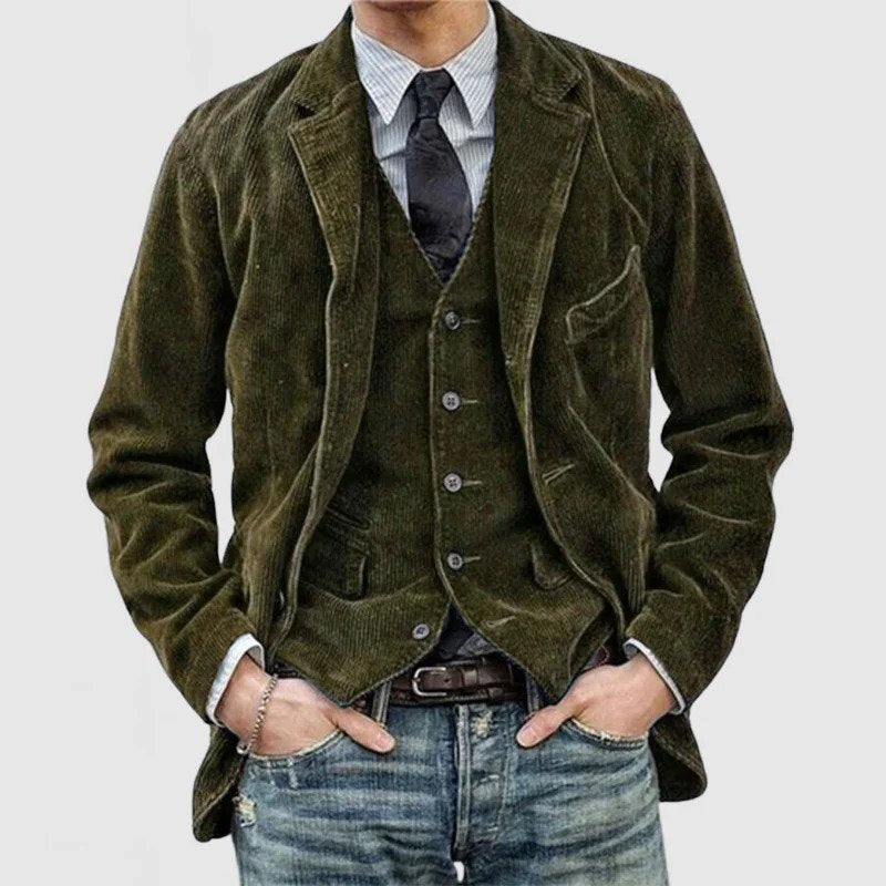 Vintage-Reversjacke aus Cord für Herren