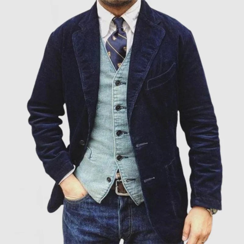 Vintage-Reversjacke aus Cord für Herren