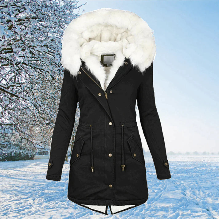 Elegante Damen-Parka mit Warmhaltender Kapuze und Stilvollem Schnitt