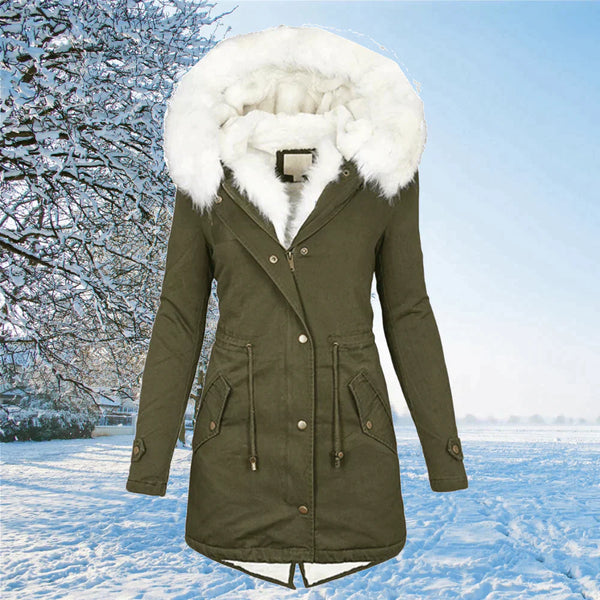 Elegante Damen-Parka mit Warmhaltender Kapuze und Stilvollem Schnitt