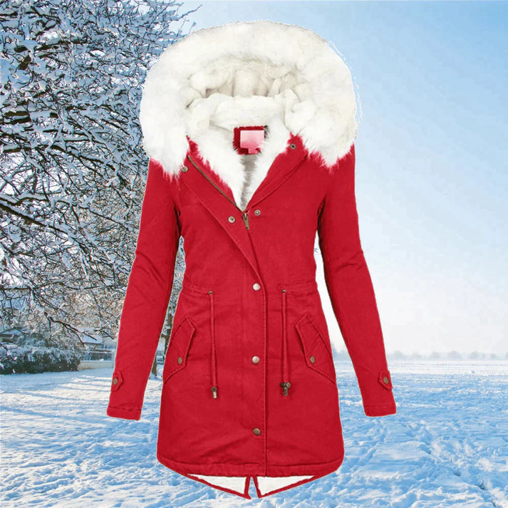 Elegante Damen-Parka mit Warmhaltender Kapuze und Stilvollem Schnitt