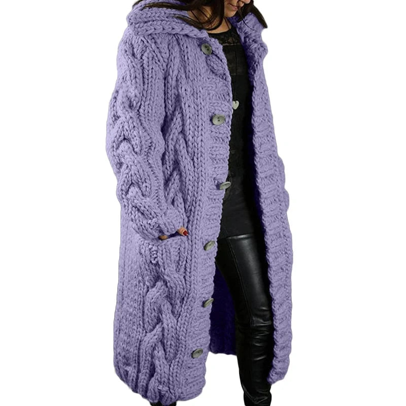 Grobstrick-Strickjacke