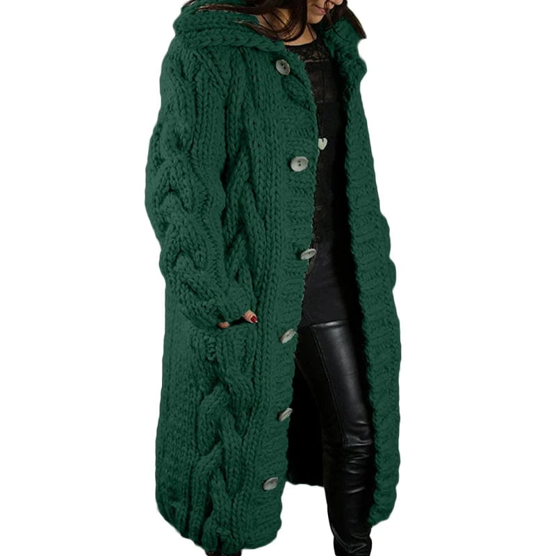 Grobstrick-Strickjacke