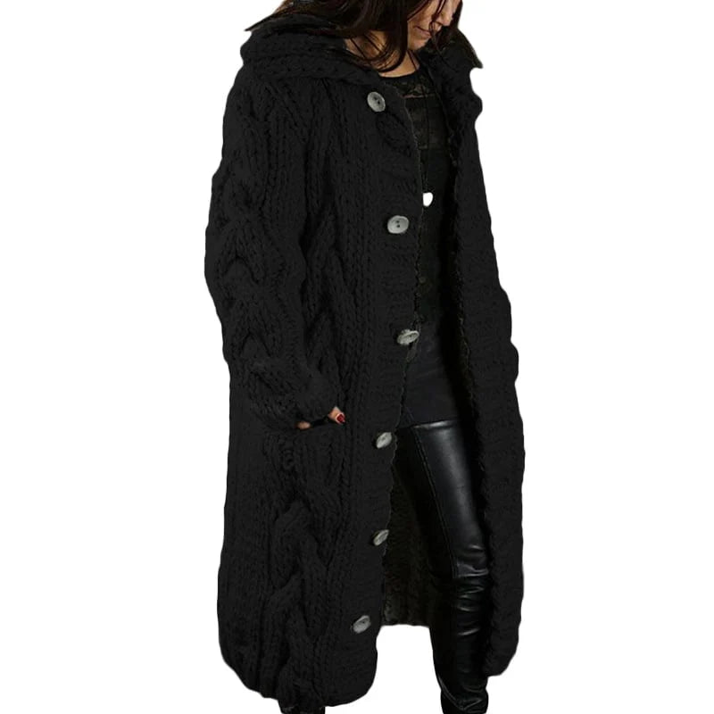 Grobstrick-Strickjacke
