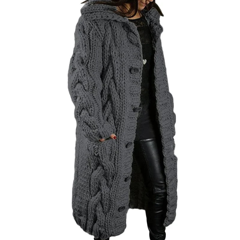 Grobstrick-Strickjacke