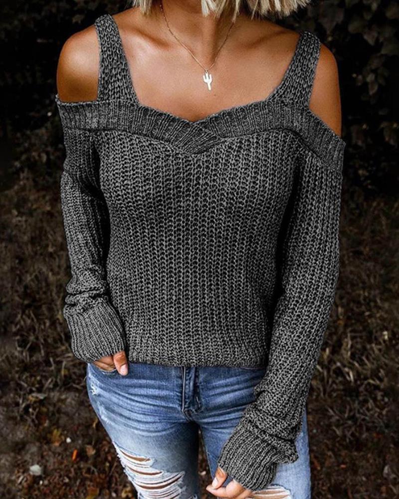 Eleganter Pullover mit Cold Shoulder Design für Stil