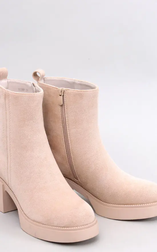 Damen Stiefeletten in Beige – Elegante Knöchelhohe Boots