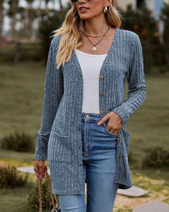 Warmer und eleganter Langarm-Cardigan