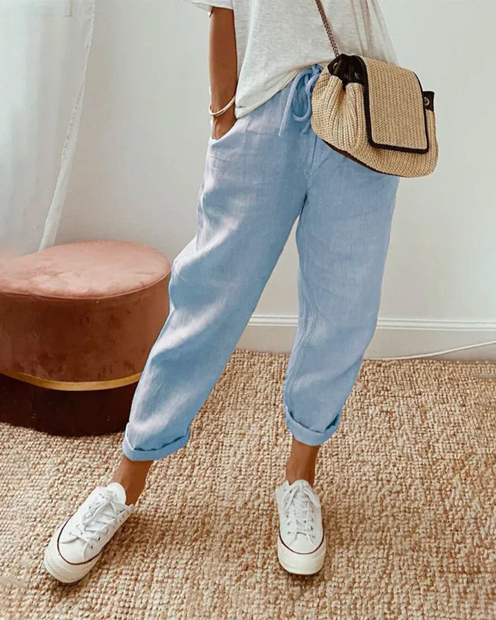 Leinen-Sweatpants für lässige und elegante Damen