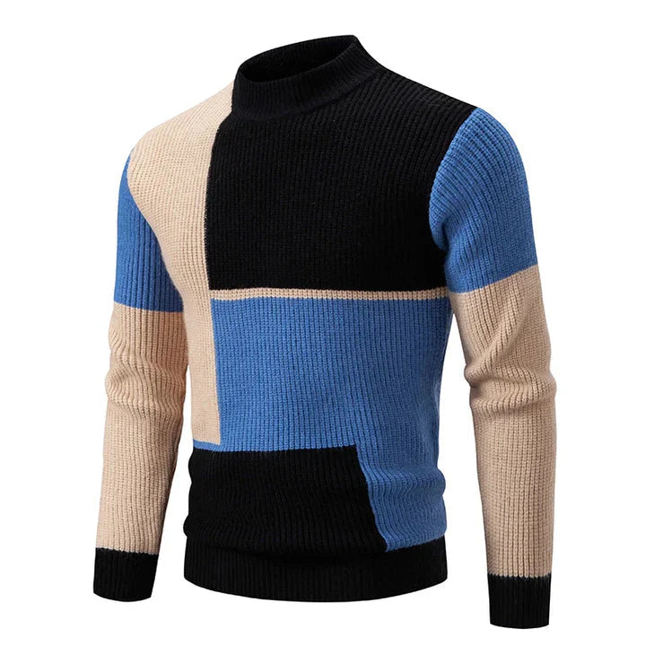 Herren Herbst Sweater mit Buntes Muster – Stilvoll und Gemütlich