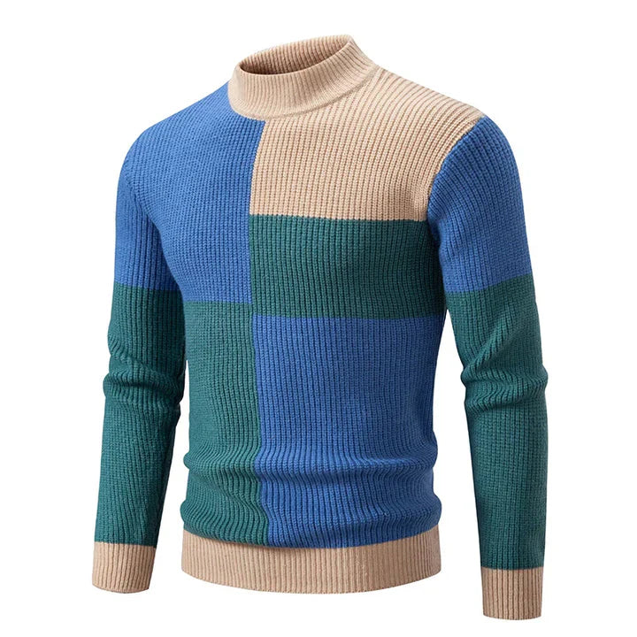 Herren Herbst Sweater mit Buntes Muster – Stilvoll und Gemütlich