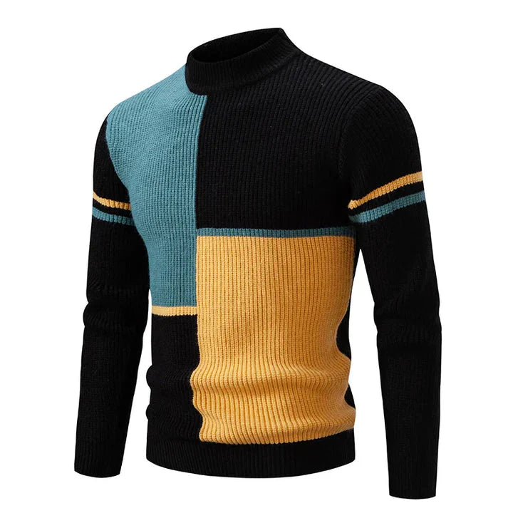 Herren Herbst Sweater mit Buntes Muster – Stilvoll und Gemütlich