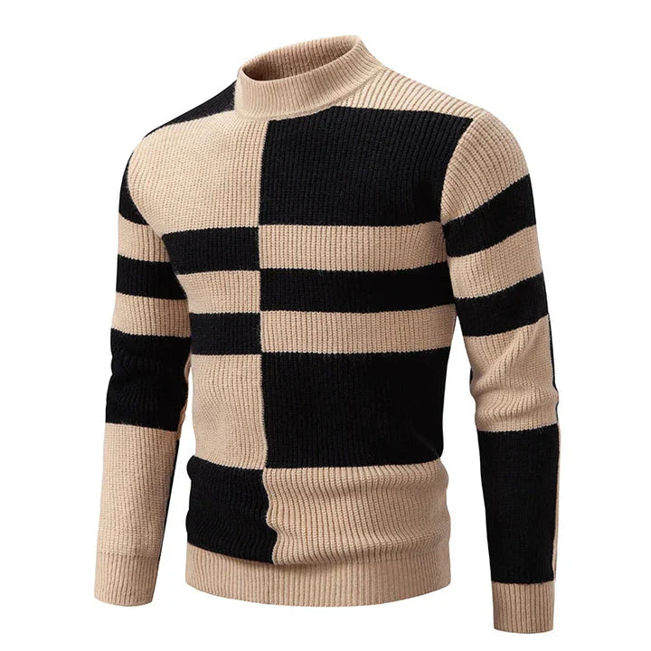 Herren Herbst Sweater mit Buntes Muster – Stilvoll und Gemütlich