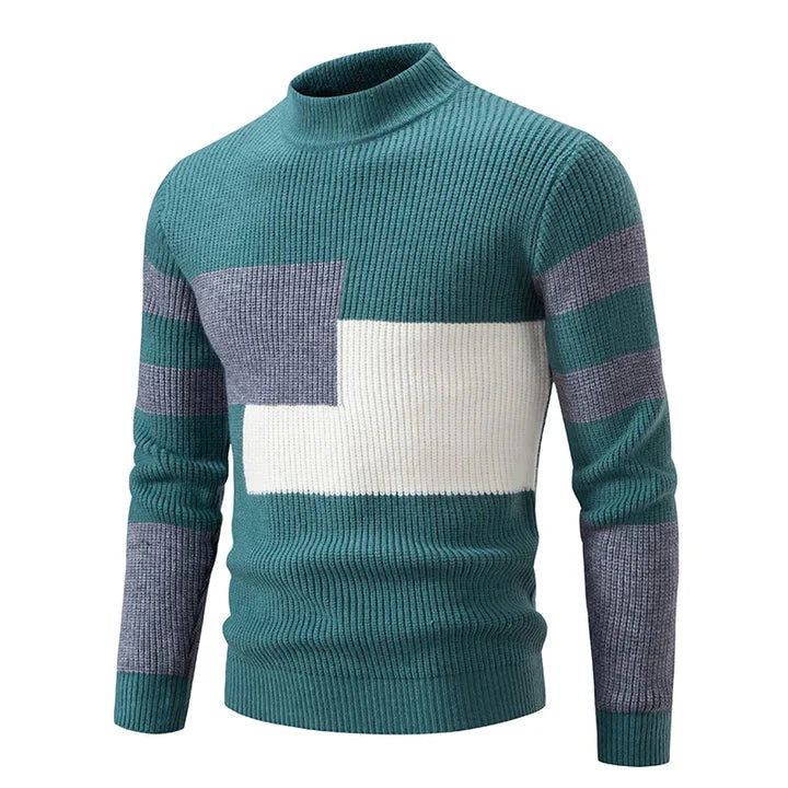 Herren Herbst Sweater mit Buntes Muster – Stilvoll und Gemütlich