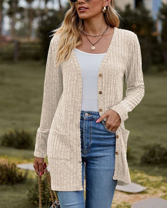 Warmer und eleganter Langarm-Cardigan