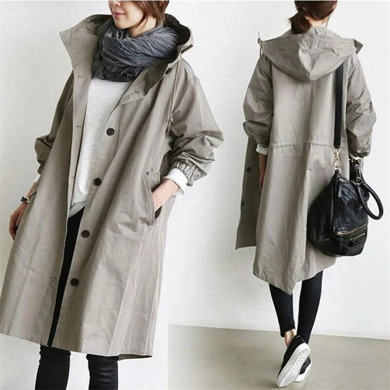 Trenchcoat mit Kapuze