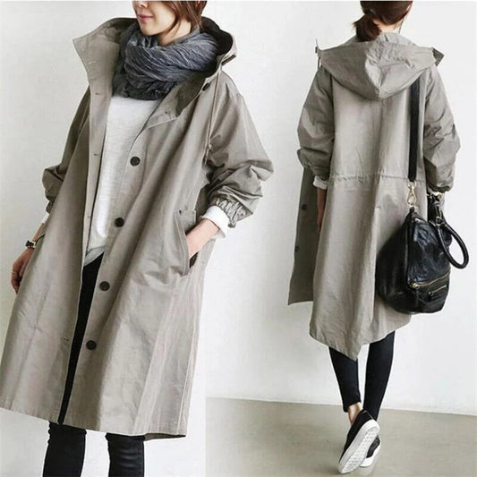 Trenchcoat mit Kapuze