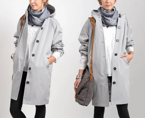 Windjacke im Oversize-Look mit Kapuze