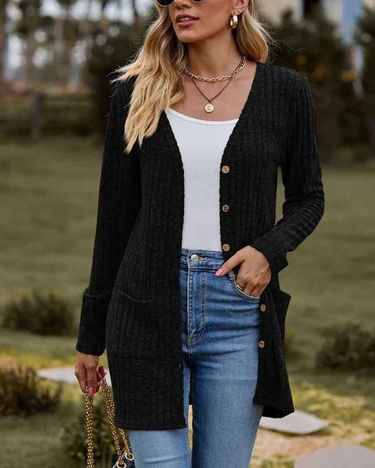 Warmer und eleganter Langarm-Cardigan