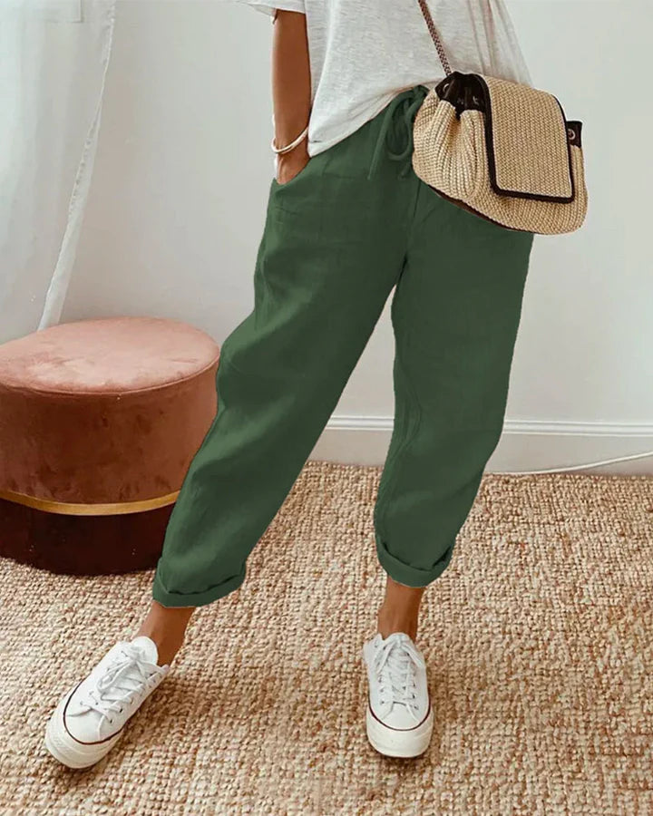 Leinen-Sweatpants für lässige und elegante Damen