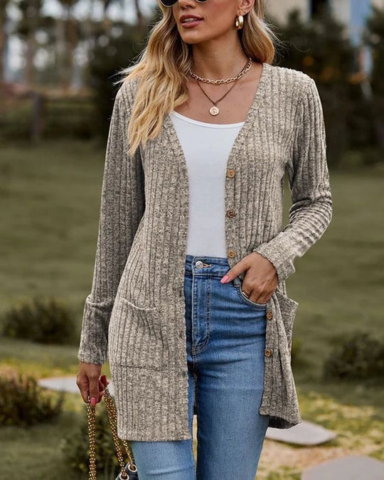 Warmer und eleganter Langarm-Cardigan