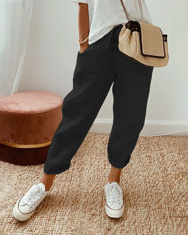 Leinen-Sweatpants für lässige und elegante Damen