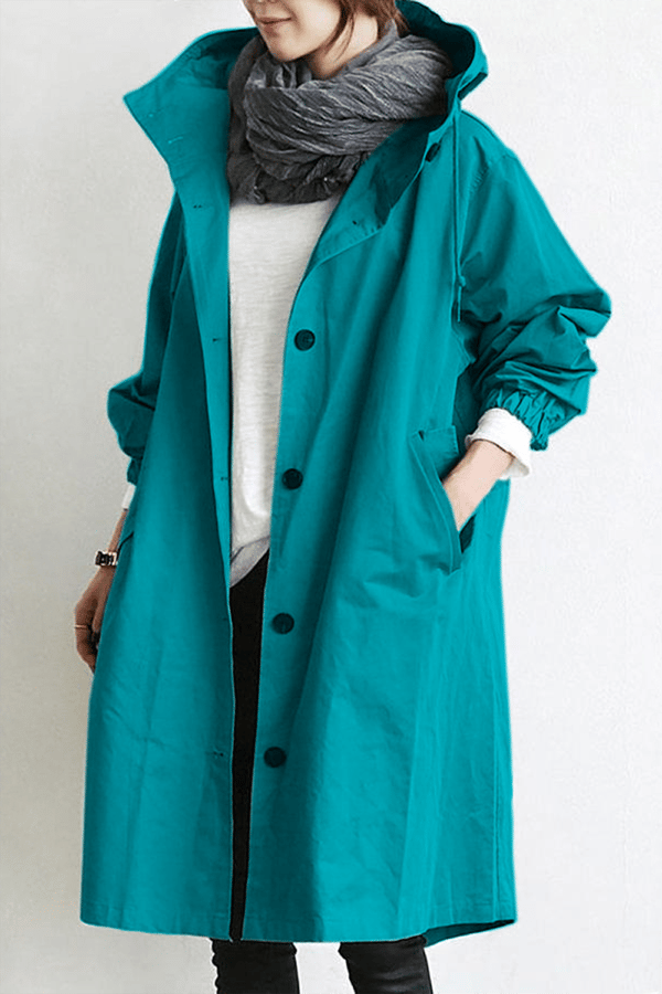 Windjacke im Oversize-Look mit Kapuze