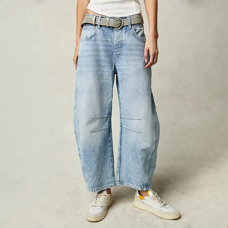 Komfort-Jeans mit weitem Bein