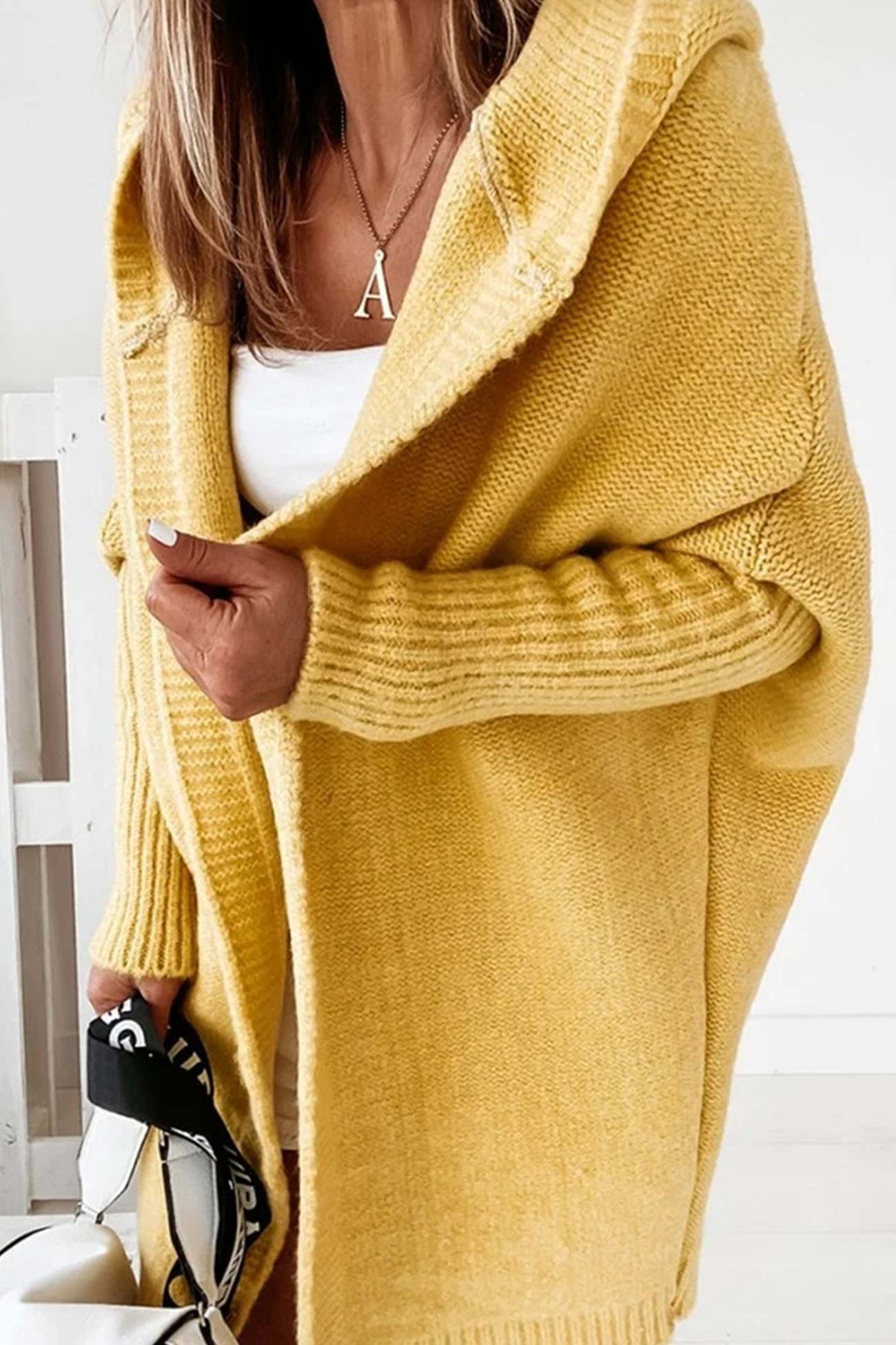 Stylischer Cardigan mit offener Kapuze für Damen – Bequem und modisch