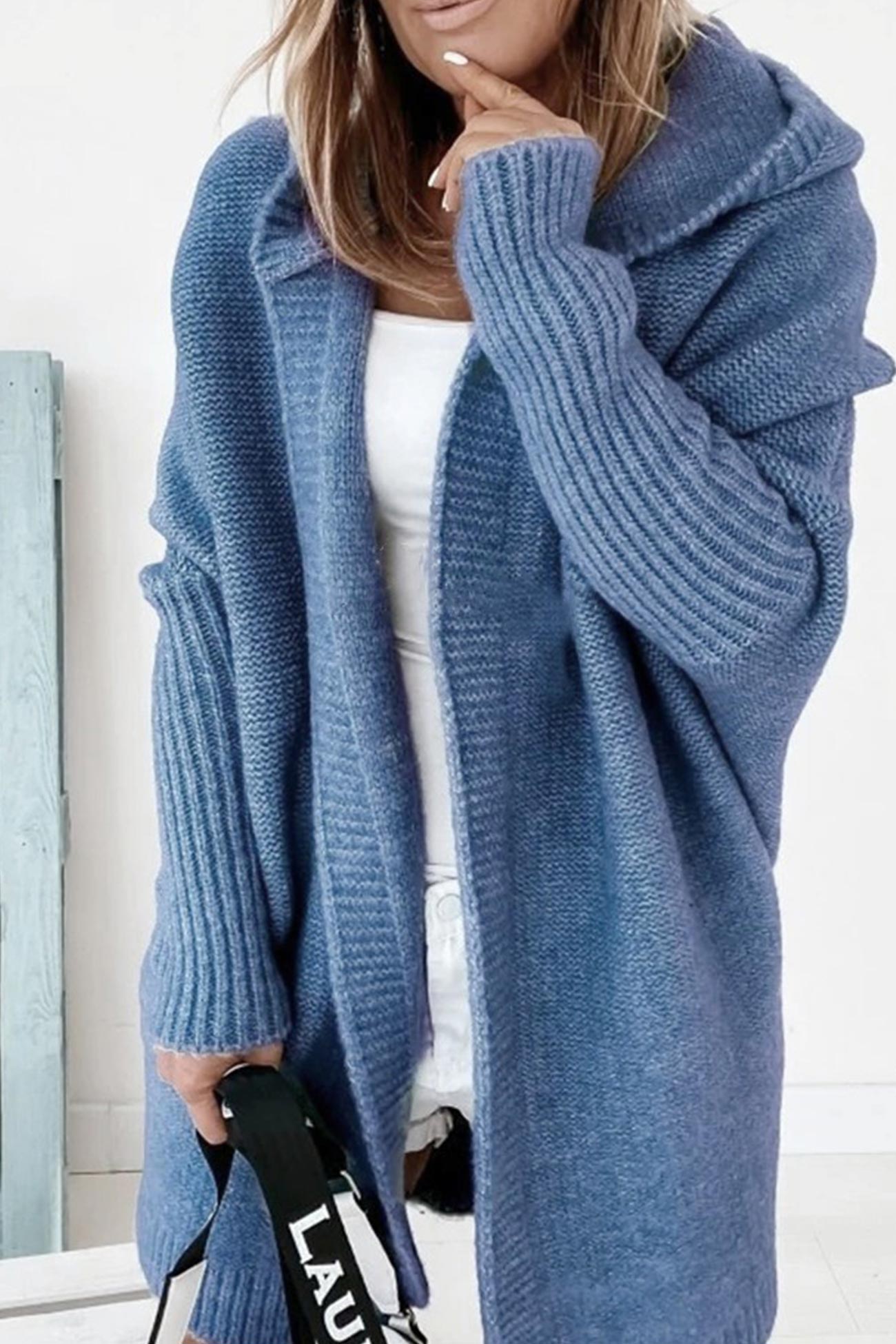 Stylischer Cardigan mit offener Kapuze für Damen – Bequem und modisch